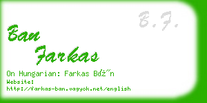 ban farkas business card